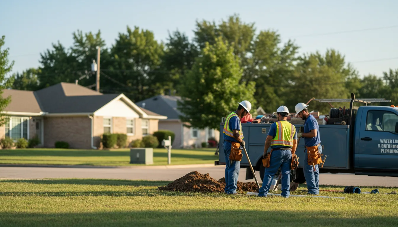 Residential water line and bathroom plumbing service in Tichnor, AR